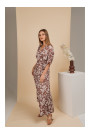 S405 Wrap maxi dress with print - model 2