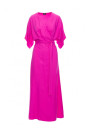 S406 Viscose maxi dress wrap design - lilac