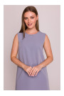 S408 Sleeveless shift dress - dove grey