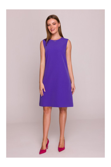 S408 Sleeveless shift dress - purple