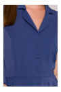 S409 Fit and flare shirt dress - blue