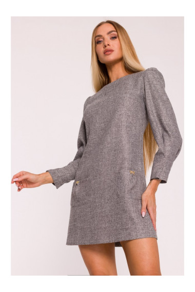 M870 Tweed mini dress - graphite