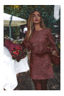 M870 Tweed mini dress - maroon