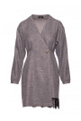 M871 Tweed wrap dress - graphite