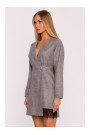 M871 Tweed wrap dress - graphite