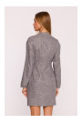 M871 Tweed wrap dress - graphite
