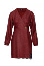 M871 Tweed wrap dress - maroon
