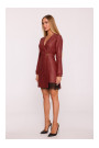M871 Tweed wrap dress - maroon