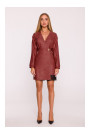 M871 Tweed wrap dress - maroon