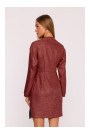 M871 Tweed wrap dress - maroon