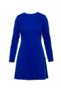 M872 Dress with inverted pleats - royal blue