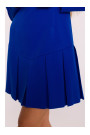 M872 Dress with inverted pleats - royal blue