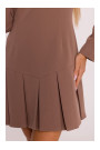 M872 Dress with inverted pleats - mocca