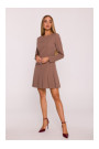 M872 Dress with inverted pleats - mocca