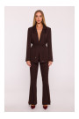 M873 Blazer with cinched waist - brown