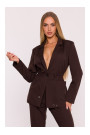 M873 Blazer with cinched waist - brown