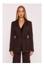 M873 Blazer with cinched waist - brown