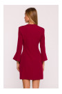 M876 Dress with wide cuffs - maroon