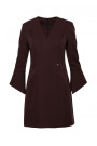 M876 Dress with wide cuffs - brown
