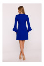 M876 Dress with wide cuffs - royal blue