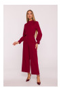 M879 Jumpsuit with stand-up collar - maroon
