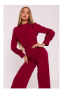 M879 Jumpsuit with stand-up collar - maroon