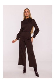 M879 Jumpsuit with stand-up collar - brown