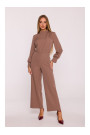 M879 Jumpsuit with stand-up collar - mocca
