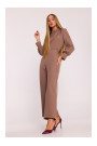 M879 Jumpsuit with stand-up collar - mocca