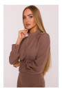 M879 Jumpsuit with stand-up collar - mocca