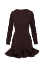 M880 Ruffled hem dress - brown