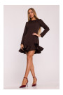 M880 Ruffled hem dress - brown