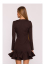 M880 Ruffled hem dress - brown