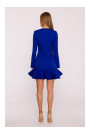 M880 Ruffled hem dress - royal blue