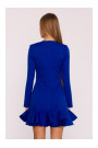 M880 Ruffled hem dress - royal blue