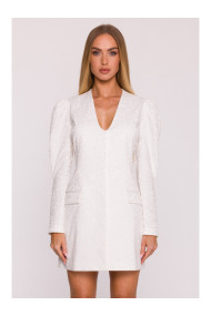 M881 Jacquard blazer dress - cream