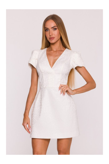 M882 Jacquard mini dress - cream