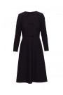 S413 Shift dress with bows - black