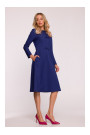 S413 Shift dress with bows - blue