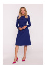 S413 Shift dress with bows - blue