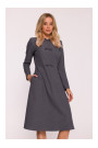 S413 Shift dress with bows - grey