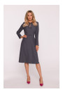 S413 Shift dress with bows - grey