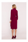 S415 Shirt dress tied at the waist - maroon