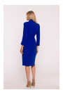 S415 Shirt dress tied at the waist - royal blue