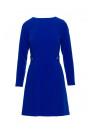 S419 Dress with decorative buttons at the waist - royal blue