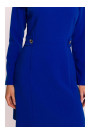 S419 Dress with decorative buttons at the waist - royal blue