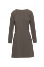 S419 Dress with decorative buttons at the waist - khaki