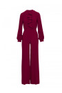 S420 Jumpsuit with a ruffle - maroon