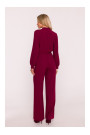 S420 Jumpsuit with a ruffle - maroon