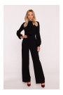 S420 Jumpsuit with a ruffle - black